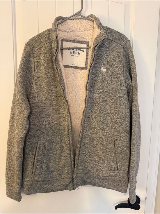 Abercrombie & Fitch Other - Abercrombie & Fitch Men/Unisex Full Zip Sherpa Lined Jacket Large